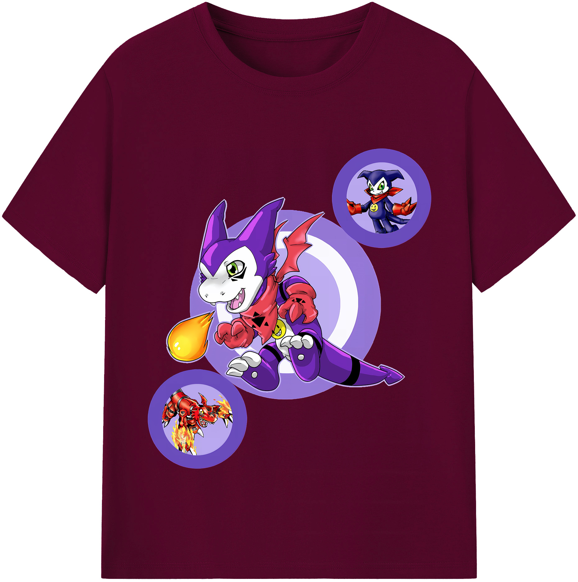 （画像用） Digimon デジタルモンスター/デジモン レディースカジュアルプリントTシャツ（綿100％）